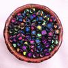 New 100pcs 6X6mm 7x4mm Spaced Acrylic Round Beads Love Heart Shape Beads for Jewelry Making DIY Charms Handmade Bracelet
