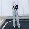 New Spring and Autumn Trend Straight Jeans Women's High Waist High and Skinny Wide Leg Loose Floor Mopping Jeans