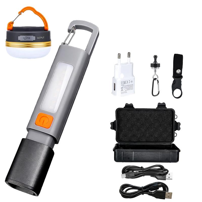 Super Bright XPE Flashlight COB Side Light Portable LED Torch Zoomable Waterproof Outdoor Fishing Hunting Camping Flashlight