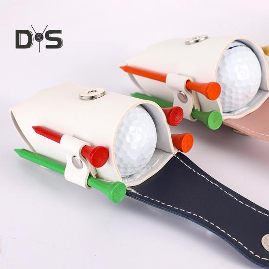 Miniaturowa torba golfowa na talię, przenośna, sztuczna skóra, uchwyt na piłki golfowe, pokrowiec na piłki, akcesoria golfowe dla golfistów, mężczyzn i kobiet