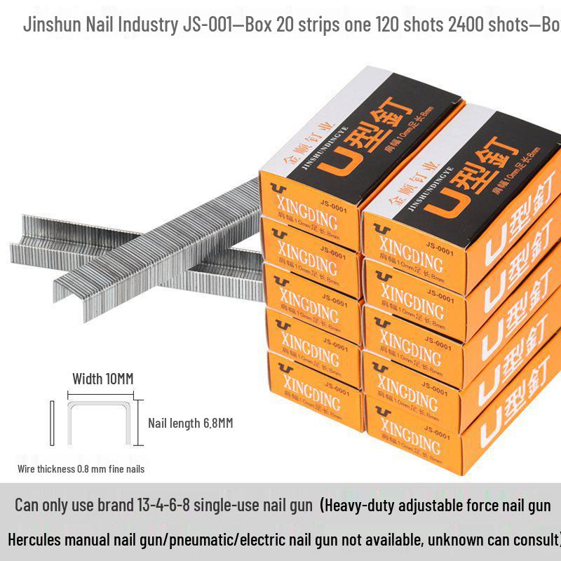 Manual U-Type Nail Gun for Spray Painting, Upholstery, and Canvas - Model 1008F