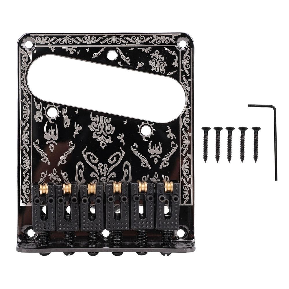 Vintage geschnitzte Basis Elektrische Gitarrenbrücke für Telecaster Gitarrenbrücke Für Elektrische Gitarre
