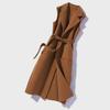 Dames Wol Vest Jas - Herfst/Winter 2026 Mode, Pakkraag, Lange Vest.