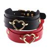 Women Girls Choker Heart Necklace Female PU Leather Choker Statement Necklace Jewelry Neck Harness