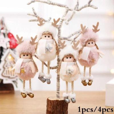 Decorazioni Natalizie Bambole Angelo Ciondolo Ornamento Decorazioni da Appendere all'Albero di Natale Capodanno Regalo per Bambini Accessori Creativi Forniture