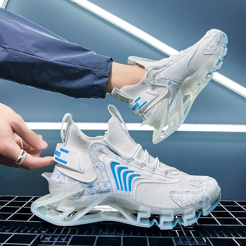 New men's casual shoes, professional running sports, shock-absorbing, teenagers and students, knife-edge sneakers for men