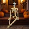 Straszny Dekor Witryny Sklepowej 36 Calowy Podświetlany LED Halloweenowy Szkielet, 3FT Naturalnej Wielkości Szkielet Całego Ciała Rekwizyty Plastyczne Kości Ludzkie z Ruchomymi