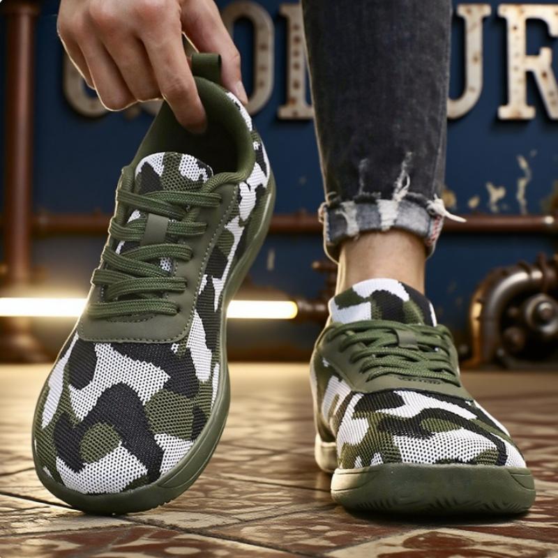 Camouflage Wide Toe Shoes Comfortable Soft Sole Breathable Walking Sneakers Fashionable Trendy Outdoor Loose Training Men's Shoe