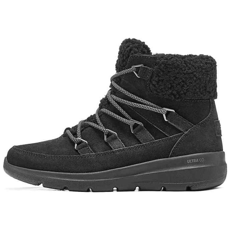 Skechers On-The-Go Warm Durable Comfortable Short Snow Boots Women boots Black 144187-BBK 37