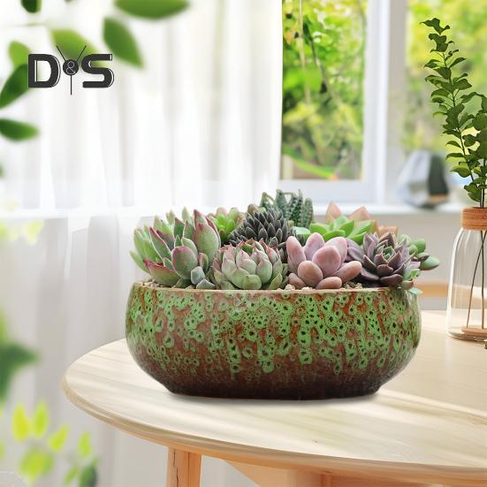 Ceramiczna miska Lotus dla roślin wodnych, szczelna hydroponiczna doniczka na kwiaty, ceramiczna miska wysokotemperaturowa dla sukulentów, akwarium