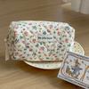 Blumig Süß Damen Aufbewahrungstaschen Retro Corduroy Damen Kosmetiktasche Reise Tragbar Weibliche Make-up-Tasche Clutch Handtaschen