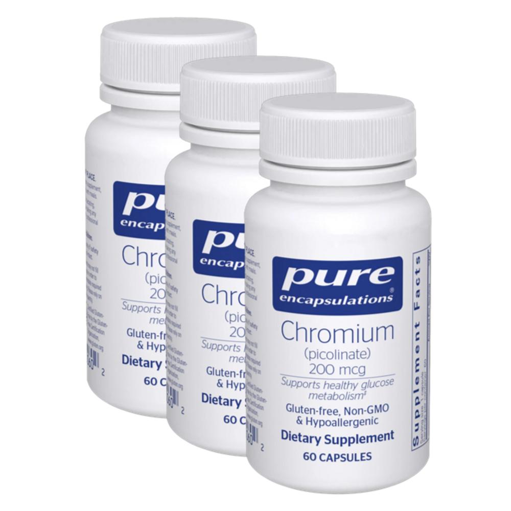 Pure Encapsulations Chrome Picolinate 200mcg 3 Pcs 60 Tablets