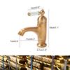Antique Faucet Hot and Cold Water Chrome Gold Sink Faucet Black Bathroom Vintage Basin Sink Mixer EL7171