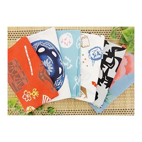 Maruzen Chusen Tenugui Hand Towel, Red and White Plum Blossoms, 250, 37x98cm