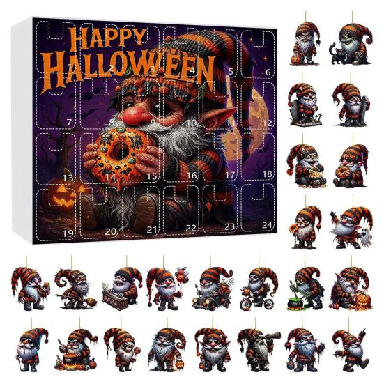 

Хэллоуин Гном Адвент-календарь 24 дня Обратный отсчет Календарь 2D акрил A