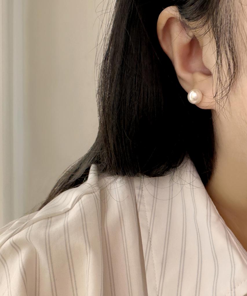 Code.H (14K Gold) Sw Pearl Earrings_8Mm