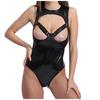 Sexy Leath New Jumpsuit Bodysuit Teddy Unterwäsche Nachtwäsche Dessous Unterwäsche