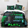 Gamepad Duvet Cover Set Yellow Background with Buttons Boys Playroom Decoration King Size Polyester Quilt Cover with Pillowcases