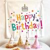 Morandi Abstract Cake Birthday Tapestry Wall Hanging Home Decor for Bedroom Living Room Dorm Happy Birthday Aesthetic