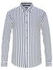 Men's Spring Summer Color Block Striped Dress Shirt Without Pocket Wrinkle-Resistant Button-down Long Sleeve Lightweight Shirts