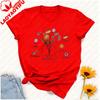 Custom Floral Grandma Nana Cotton TShirt with Grandkids Name Gift for Grandma Mothers Day Tee Personalized Grandma Shirt Tops