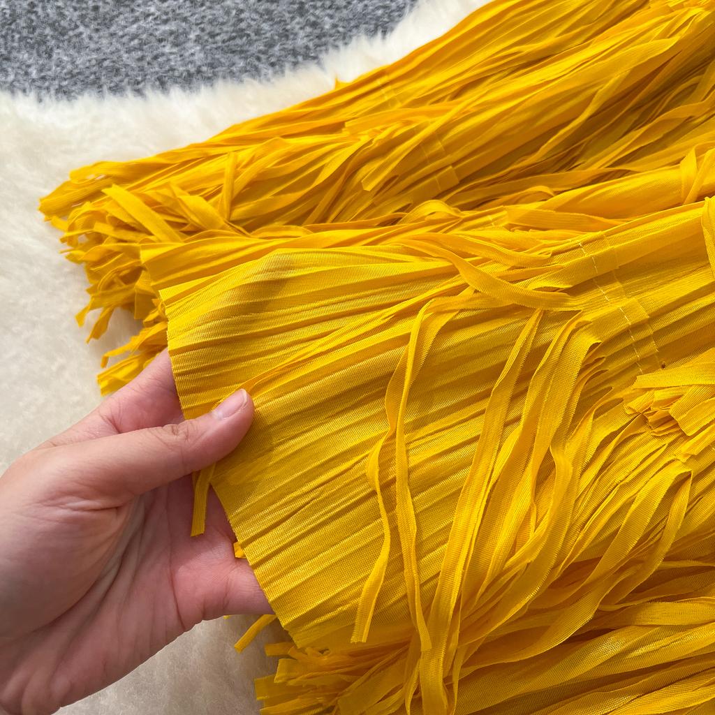 Sommer Damen Quaste Büro Arbeit Lang Midi Slim Bodycon Bleistiftrock