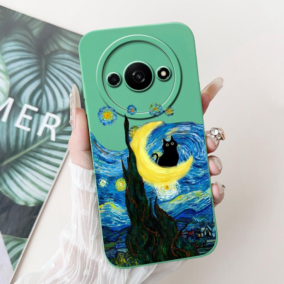 For Xiaomi Redmi A3 4G Case Luxury Art Painted Cover For Redmi A3 A2 A1 RedmiA3 RedmiA1 Phone Casing Soft Fundas ShockProof