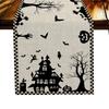 Anti-Slip Table Runner Ghost Pumpkin Bat Placemat Horror Tablecloth  Dining Table