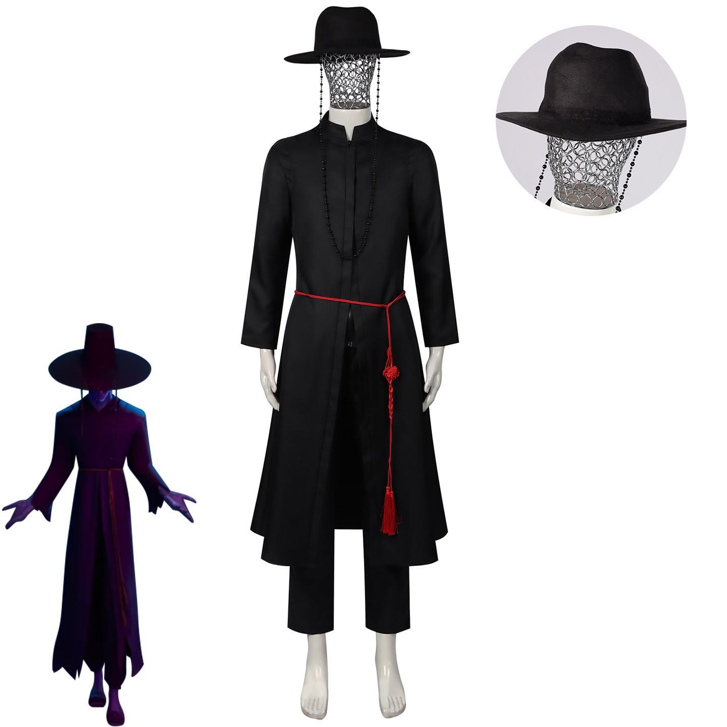 

КОСПЛЕЙ мужской костюм фестивальный костюм для выступлений игровой костюм XXL чёрный