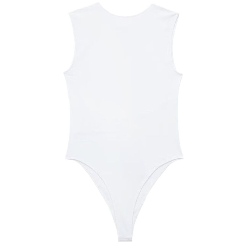 

Fashion Style 2024 Spring New Arrival Women s Slim Looking Seamless Fabric Sleeveless Leotard Tops 1014314 250 White L