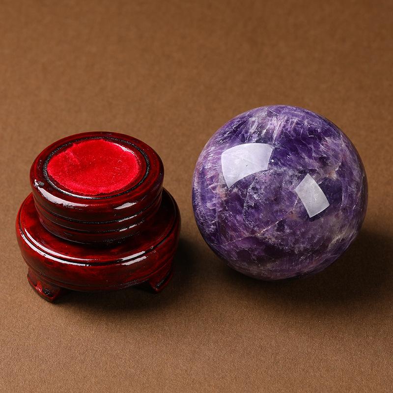 Recommended Natural Amethyst Sphere Amethyst Sphere Dream Crystal Home Office Feng Shui Decorations with Base Included