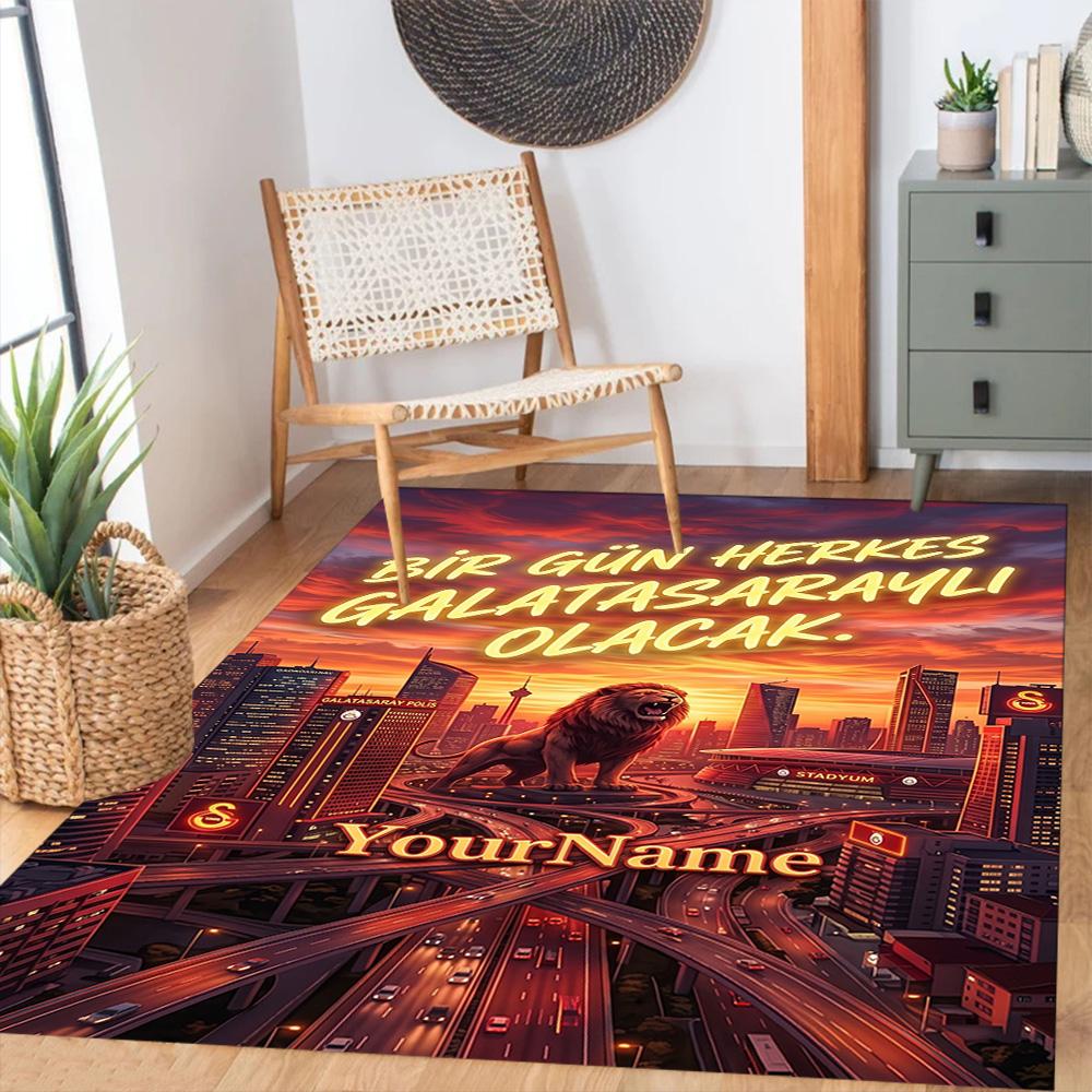 Galatasaray Customize Your Name Area Rug Perfect For Hallway Foyer Decorate Room Study Room Antislip Rug Anime Office Decor