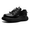 men luxury fashion original leather shoes breathable black trend platform shoe  designer youth street sneakers footwear man