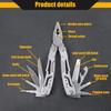 Stainless Steel Multi-tool Pliers Outdoor Combination Knife PliersMulti-purpose Pliers Tools Folding Portable