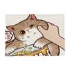 Kočičí lněná podložka na stůl Roztomilý odmítá políbit Prostírání s kresleným vzorem Dekorace na kuchyňský stůl Mat
