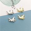 Yukfhgt 20 Pieces Charming Alloy Thousand Paper Crane Pendant Homemade DIY Necklace Earrings Bracelet Keychain Crafts