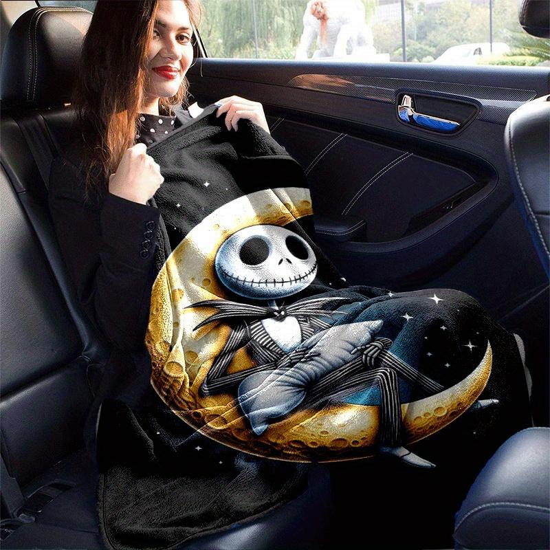1pc The Nightmare Before Christmas Printing Blanket - Soft, All-Season Throw for Living Room, Bedroom,Personalized Gift with Adorable Cartoon Design