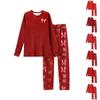 Women's Butterfly Print Long,Sleeved Pajama Set