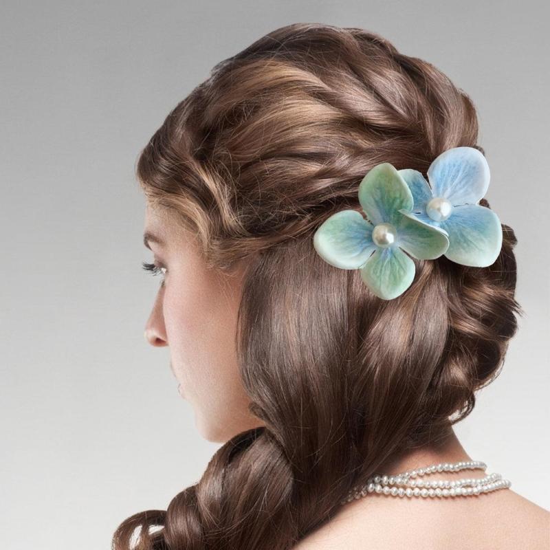 Pince à Cheveux Fleurie Pince Latérale Pince Latérale Ornement de Cheveux de Fête Pince à Cheveux Fleurie Accessoire de Cheveux Parfait pour les Dames Élégantes