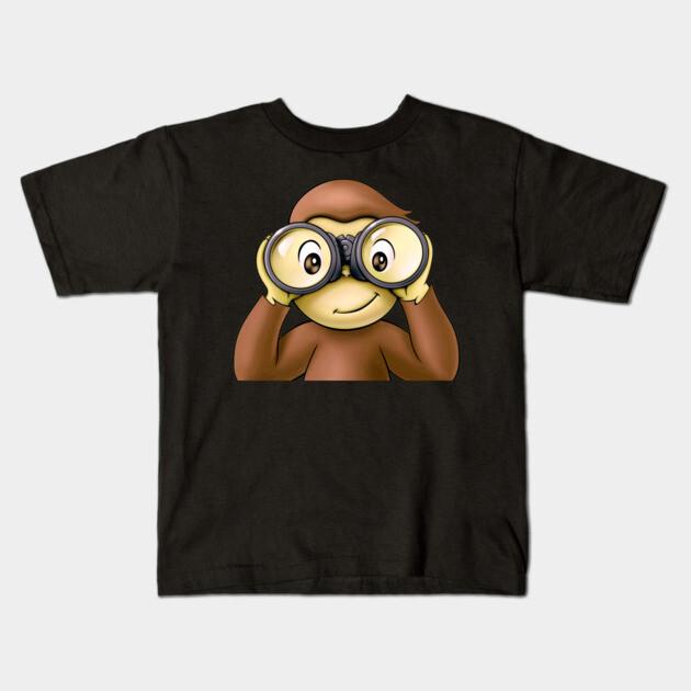 Boys Girls Soft Cotton Graphic Tees Curious George T-shirt Breathable Daily School Wear Kids T-Shirts