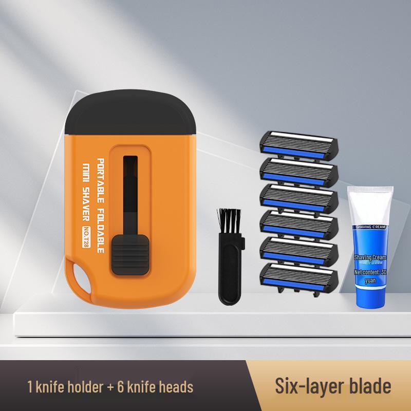 Razor Manual 5-Blade Retractable Portable Shaver for Men and Women's Hair Removal