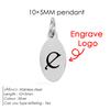 e-Manco Custom Tags Stainless Steel Charms for Necklace Bracelets 6 Sizes to Choose