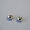 Japanese & Korean Elegant Gold-Plated Oval Brass Earrings with 925 Silver Posts