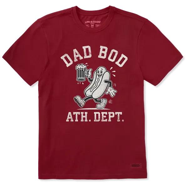 

Life is Good. Men s Dad Bod Mascot Hard Short Sleeve Crusher-LITE Tee S