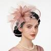 New party ball headband headband double mesh exaggerated feather head flower top hat bridal photo headgear hair accessories