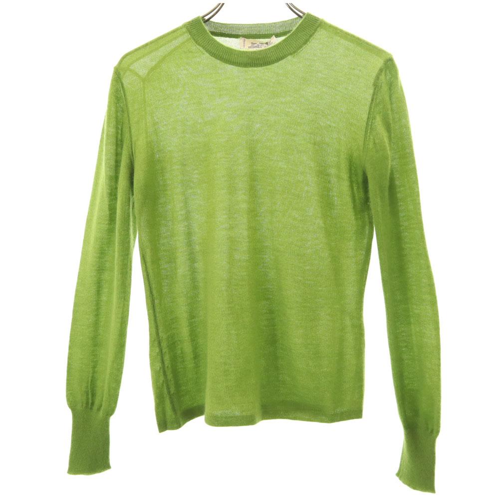 HERMES Made in Italy Cashmere Blend Long sleeve sweater M Light green Women Used