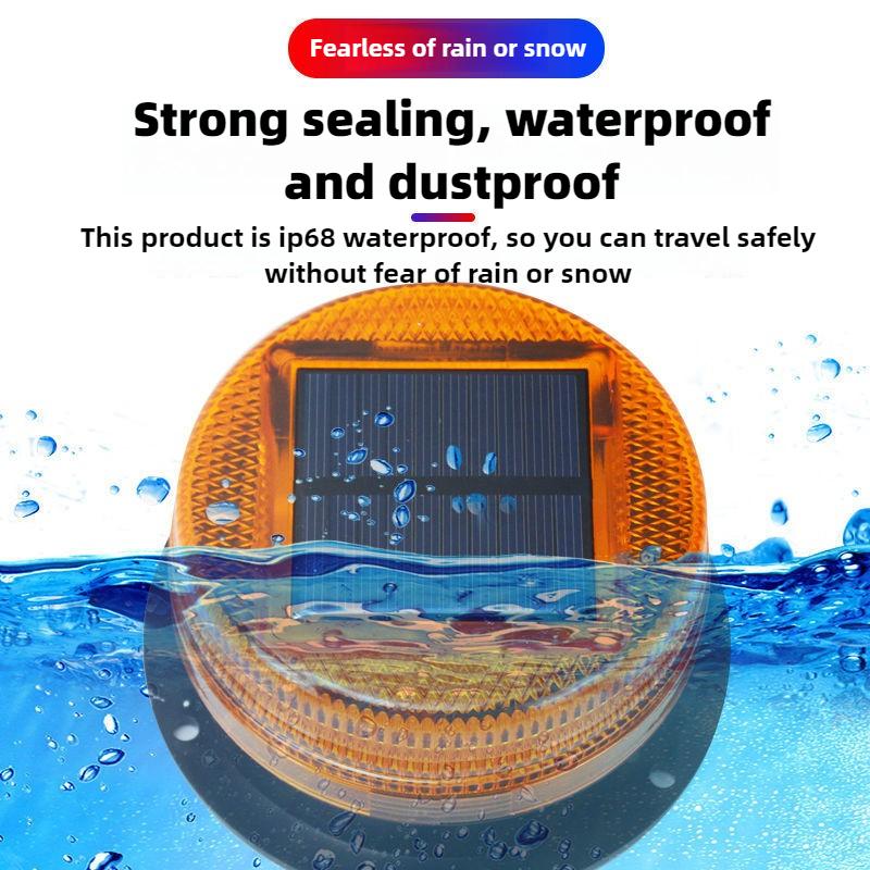 Waterproof Solar LED Flashing Light Car Roof Emergency Beacon for Night Road Traffic Warning
