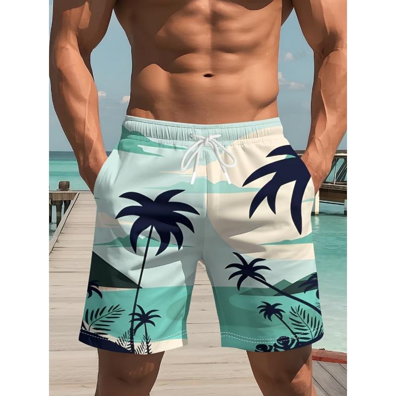 Kokospalmen 3D-gedruckte Badeshorts Palmen-Grafik Boardshorts für den Sommer Harajuku Hawaiianisch Coole Badehosen