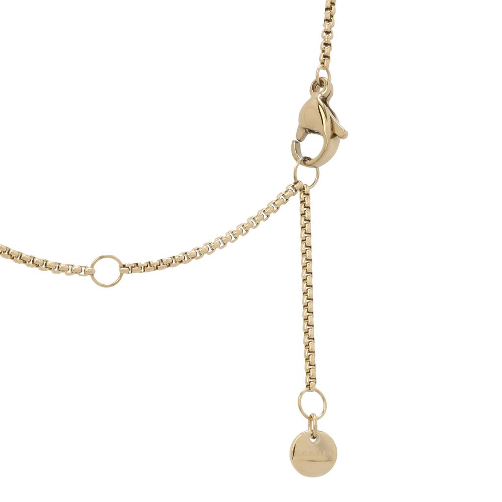 Skagen Women's Liquid Metal Gold-Tone Stainless Steel Pendant Necklace with Dipped-in Cranberry Enamel, SKJ1767710