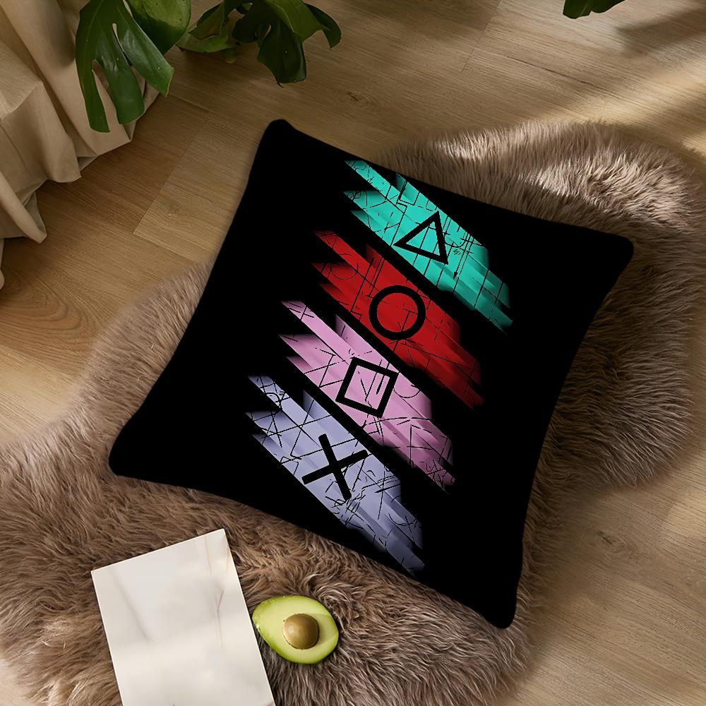 Cool P-PlayStation Fashion Gamer Cushion For Bedroom Car Coffee Shop Room Soft and Living Room Sofa Decorative Pillow Cover Case